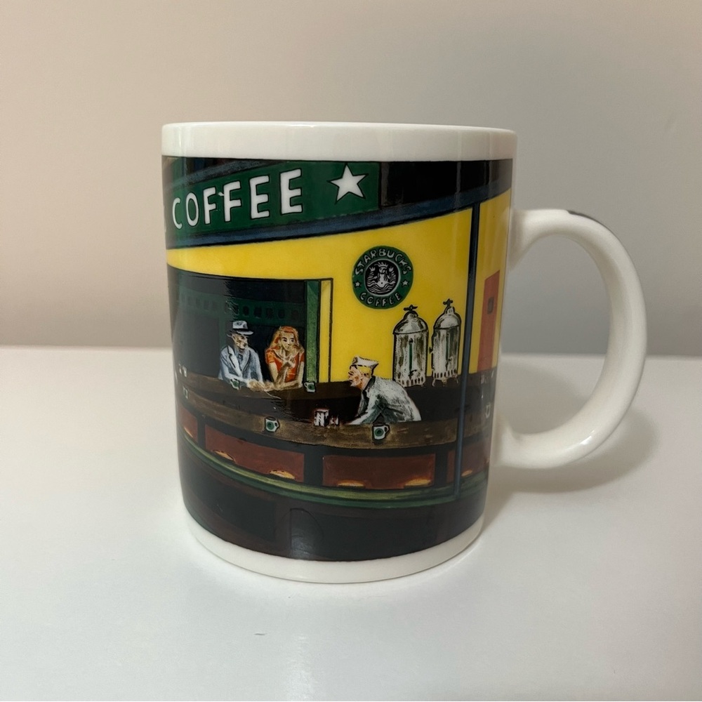 Starbucks Vintage Coffee Mug Novelty Print